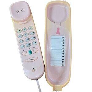 American Telecom Breast Cancer Pink Ribbon Corded Touch Tone Phone, UA2430FC